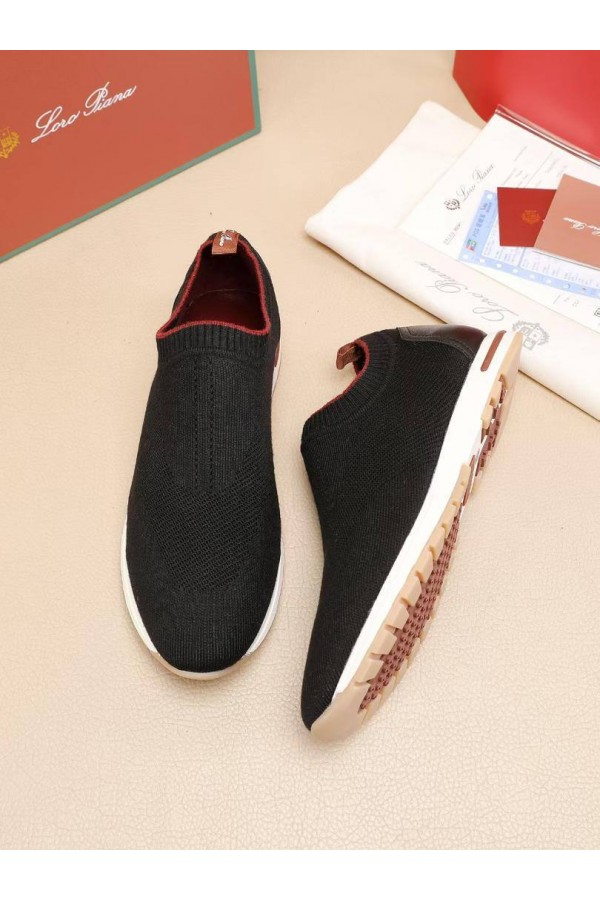 Мужские текстильные кроссовки Loro Piana Lp Flexy Active - Navy