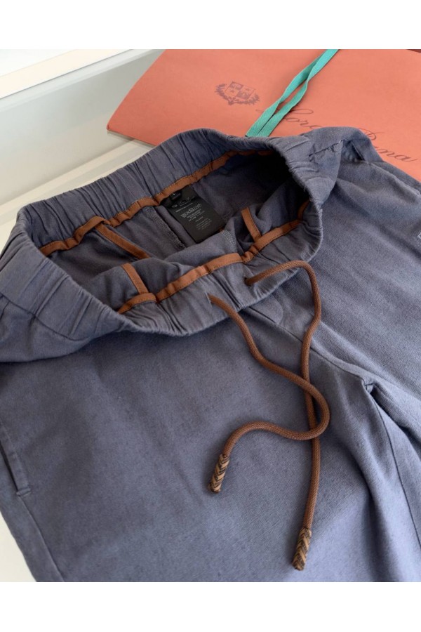 Штаны серого цвета Loro Piana Premium