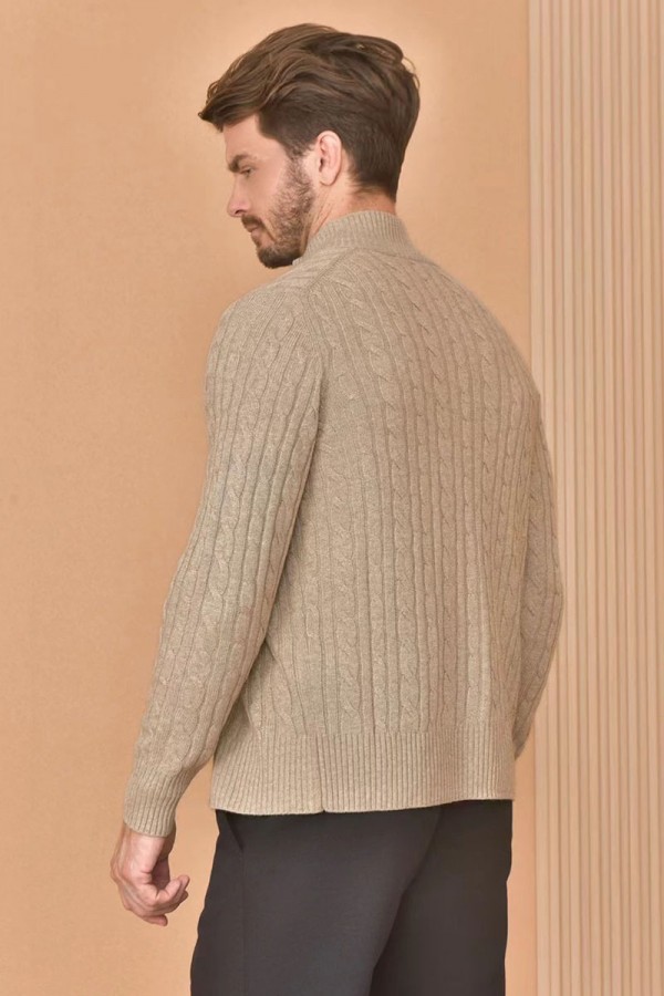 Кашемировый свитер Loro Piana Premium zip-up - Beige