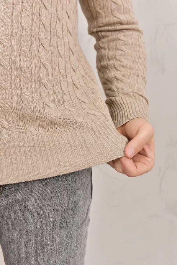 Кашемировый свитер Loro Piana Premium zip-neck - Beige