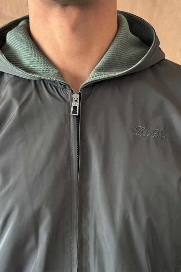 Мужская ветровка Loro Piana зелёного цвета