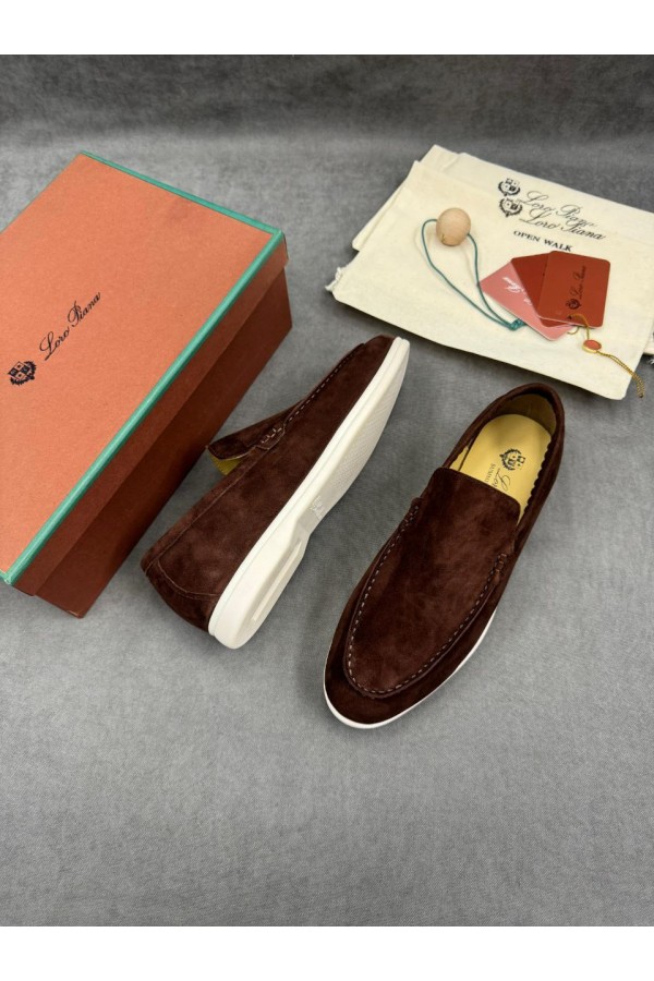 Мужские замшевые лоферы Loro Piana