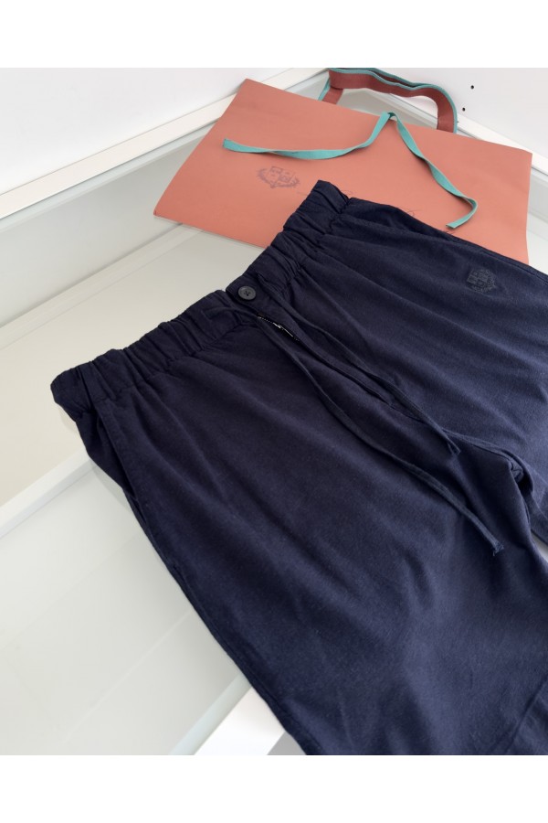 Льняные шорты Loro Piana Premium - Navy