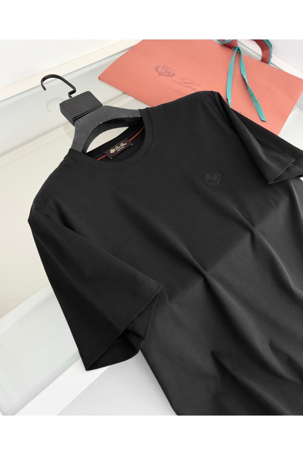 Мужская чёрная футболка Loro Piana