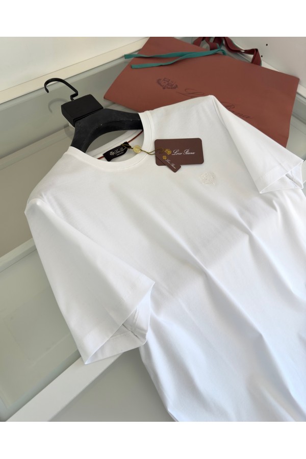 Мужская белая футболка Loro Piana