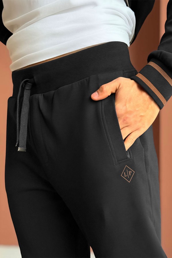 Мужской спортивный костюм Loro Piana monogram - Black