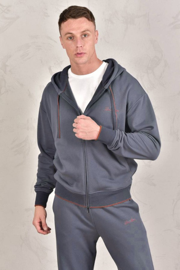 Спортивный костюм Loro Piana Premium signature logo - Denim Blue