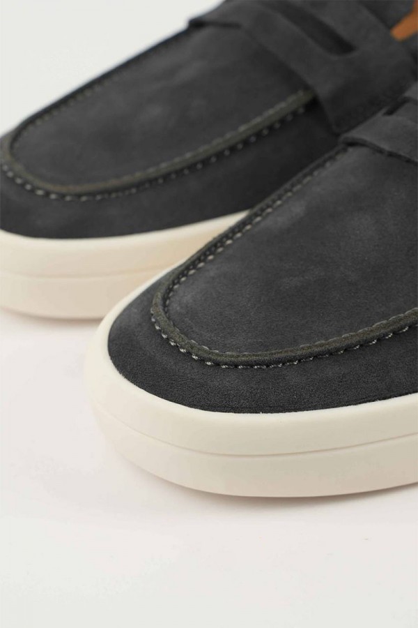 Замшевые лоферы Loro Piana Summer Walk - Grey