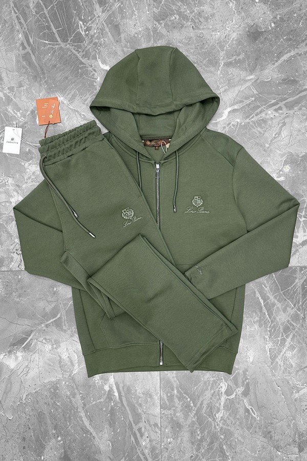 Спортивный костюм Loro Piana logo-embroidered - Green