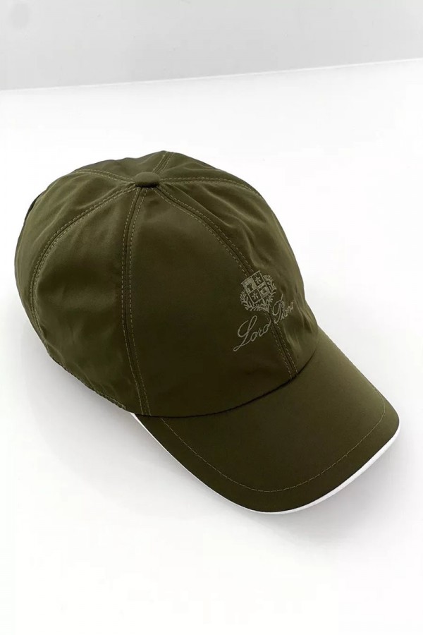 Зелёная бейсболка Loro Piana embroidered-logo