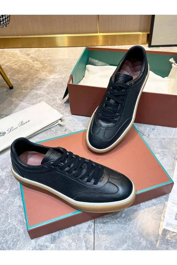 Мужские кожаные кроссовки Loro Piana Tennis Walk