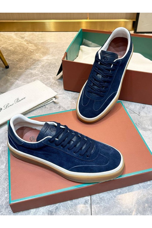 Мужские замшевые кроссовки Loro Piana Tennis Walk