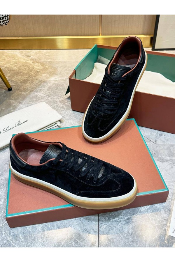Мужские замшевые кроссовки Loro Piana Tennis Walk