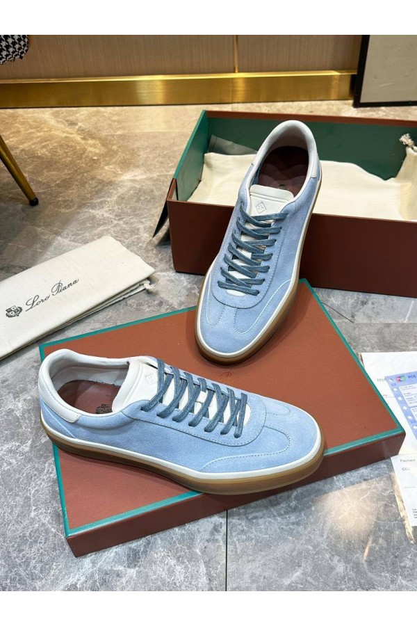 Мужские замшевые кроссовки Loro Piana Tennis Walk