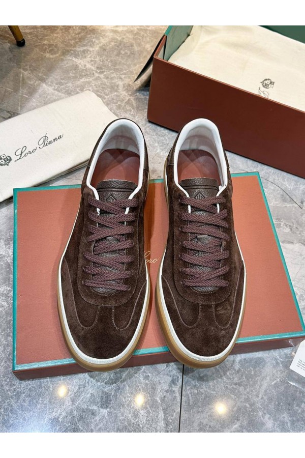 Мужские замшевые кроссовки Loro Piana Tennis Walk