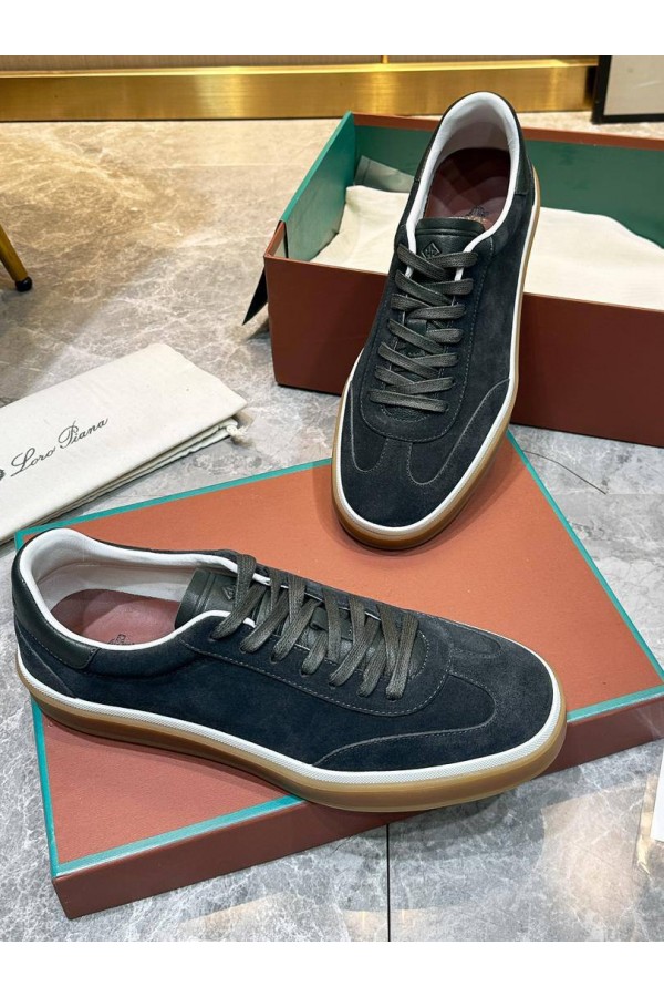 Мужские замшевые кроссовки Loro Piana Tennis Walk