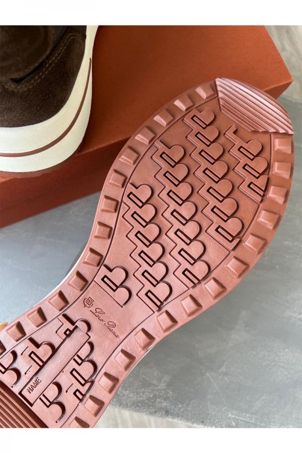 Замшевые кроссовки Loro Piana Week End Walk - Brown