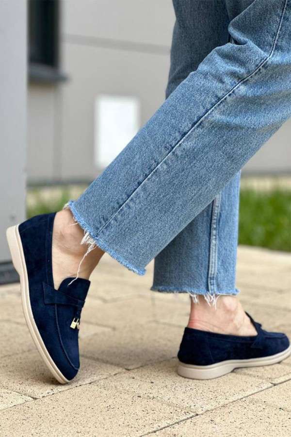 Женские замшевые лоферы Loro Piana Open Walk