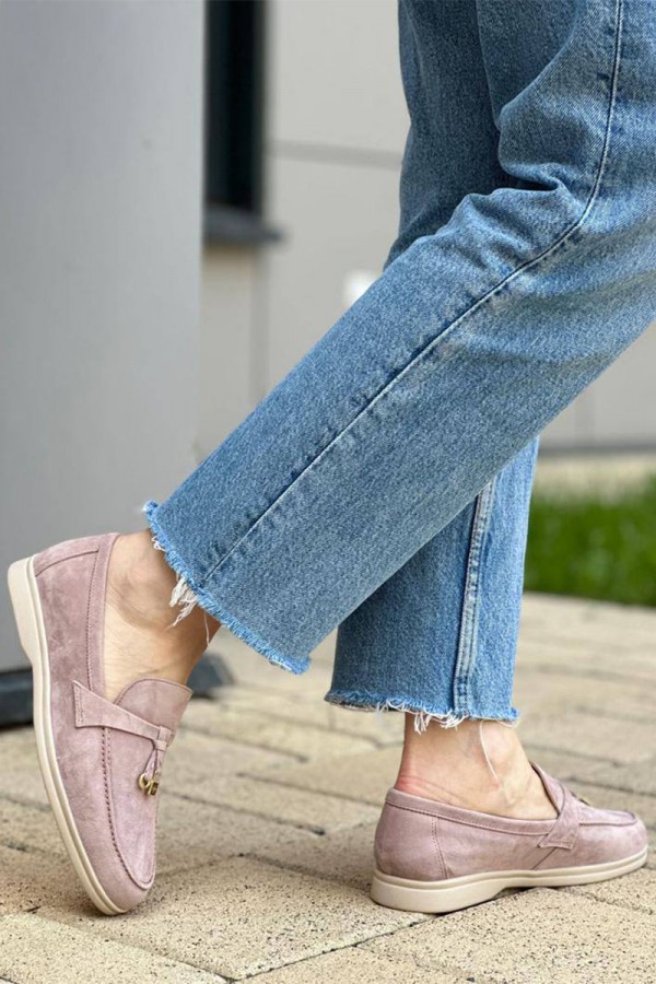 Женские замшевые лоферы Loro Piana Open Walk