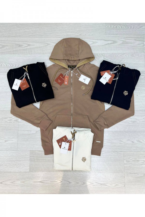 Бежевая кофта Loro Piana Zip-Up hoodie