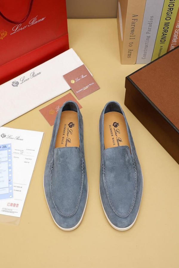 Мужские замшевые лоферы Loro Piana Summer Walk