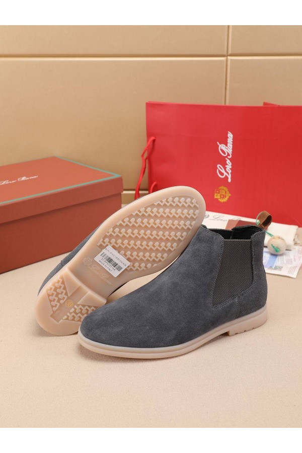 Замшевые ботинки с мехом Loro Piana