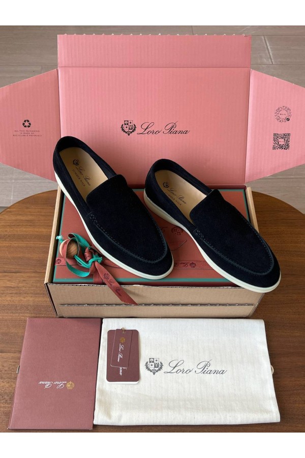 Замшевые лоферы Loro Piana Premium - Black