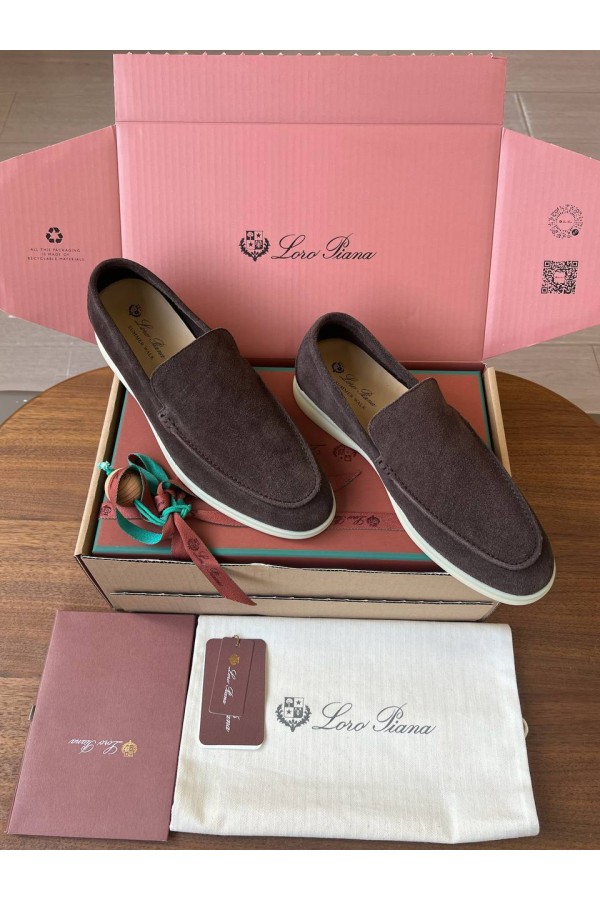Замшевые лоферы Loro Piana Premium - Brown