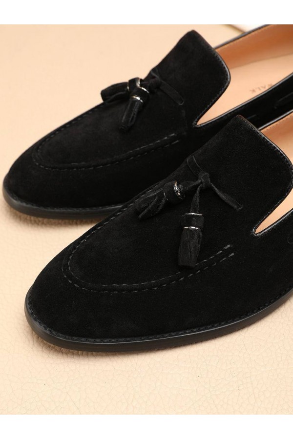 Замшевые лоферы Loro Piana tassel - Black