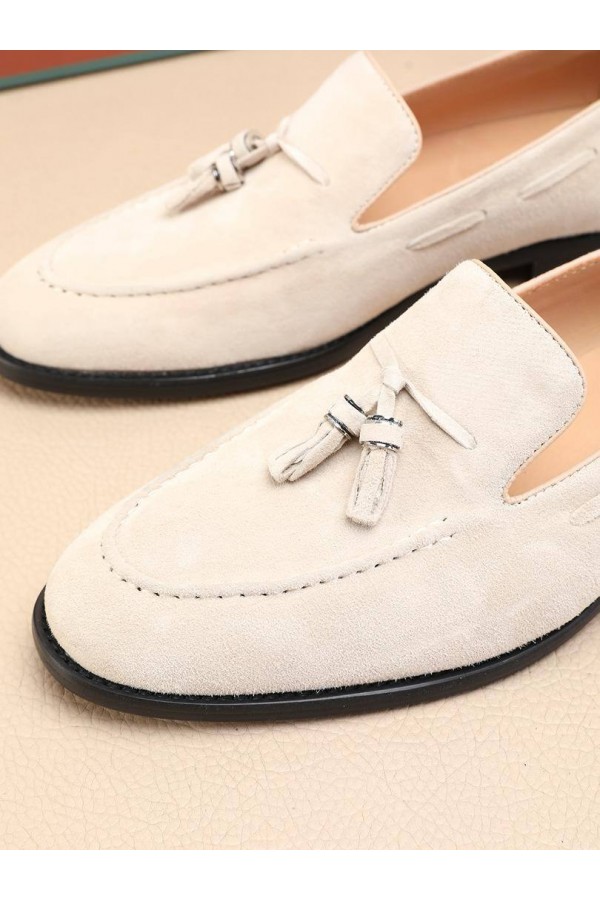 Замшевые лоферы Loro Piana tassel - Beige