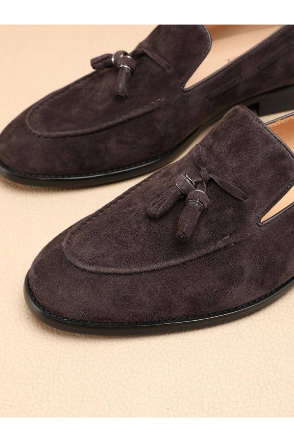 Замшевые лоферы Loro Piana tassel - Brown