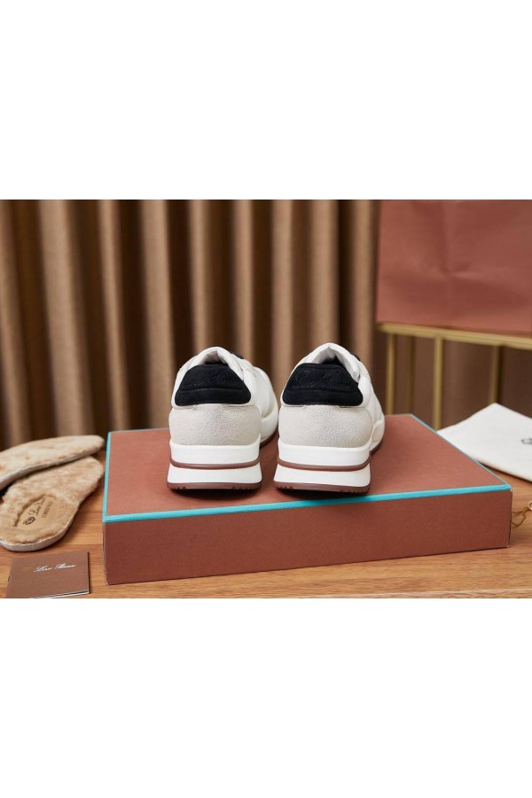 Замшевые кроссовки Loro Piana Week End Walk - White