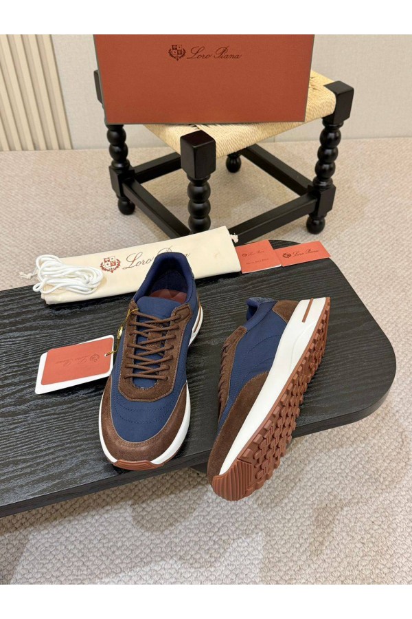 Мужские кроссовки Loro Piana Week End Walk - Blue / Brown