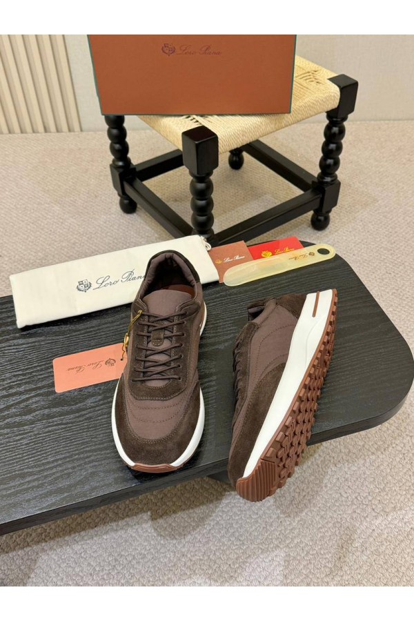 Мужские кроссовки Loro Piana Week End Walk - Brown
