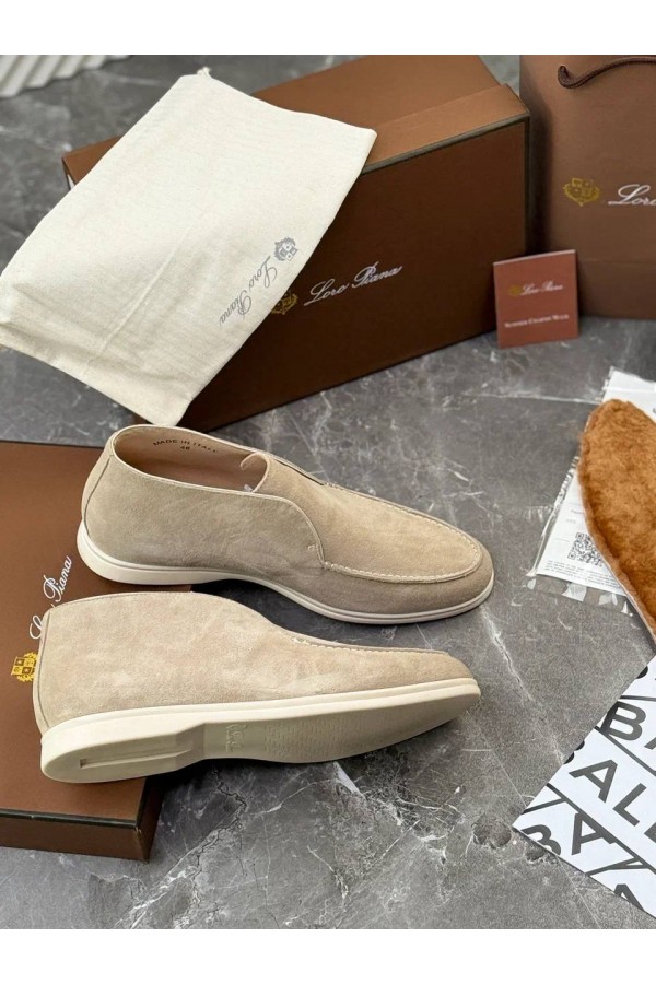 Мужские лоферы с меховой стелькой Loro Piana