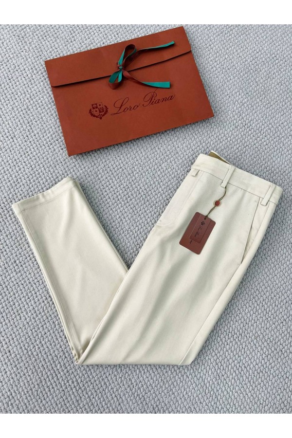 Мужские брюки Loro Piana Premium - Light Beige