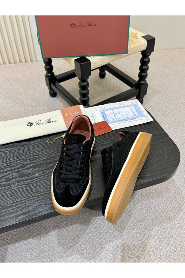 Мужские кроссовки Loro Piana Tennis Walk - Black