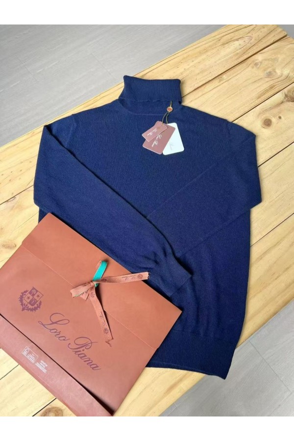 Мужская водолазка Loro Piana Premium - Dark Blue