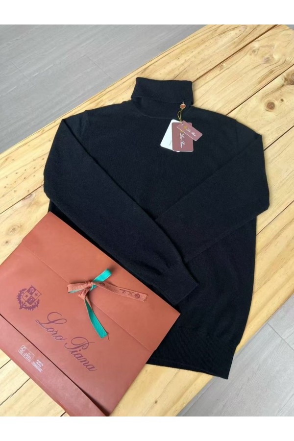 Мужская водолазка Loro Piana Premium - Black