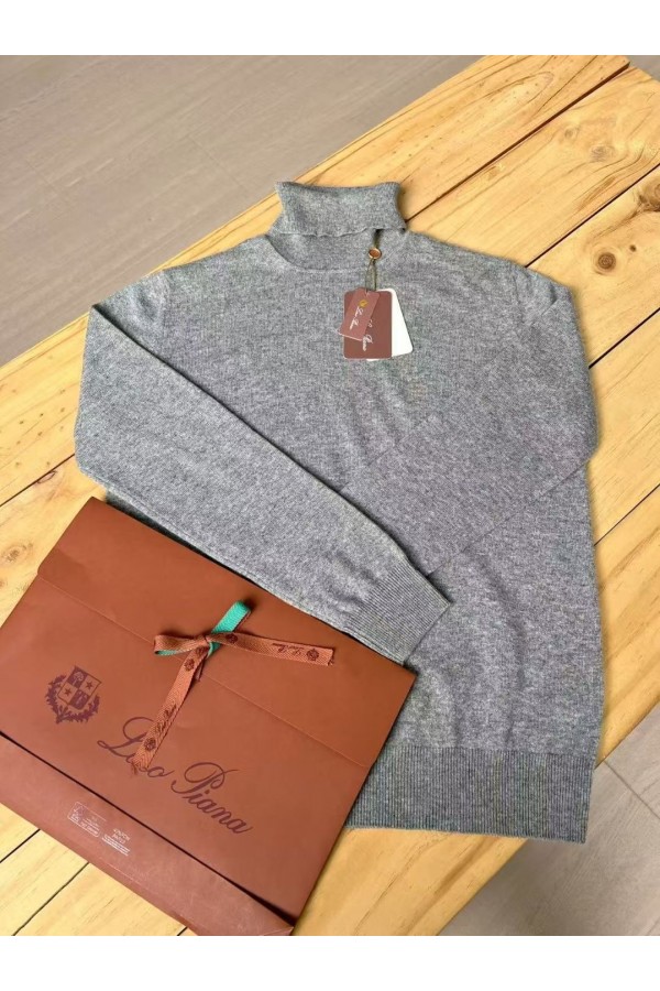 Мужская водолазка Loro Piana Premium - Light Gray