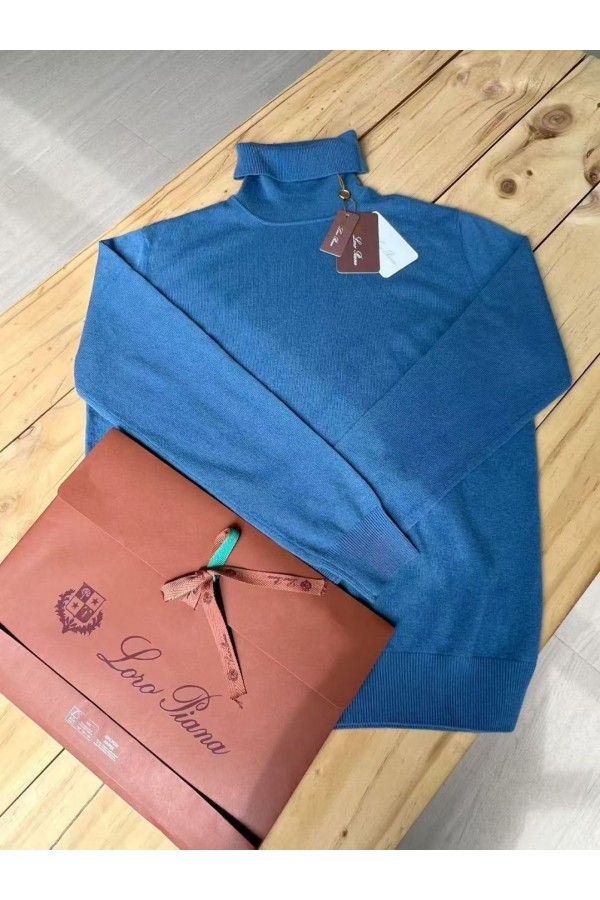 Мужская водолазка Loro Piana Premium - Lake Blue