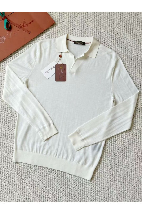 Поло с длинным рукавом Loro Piana Premium - Beige