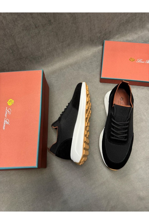 Мужские кроссовки Loro Piana knitted - Navy