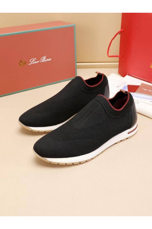 Мужские текстильные кроссовки Loro Piana Lp Flexy Active - Navy