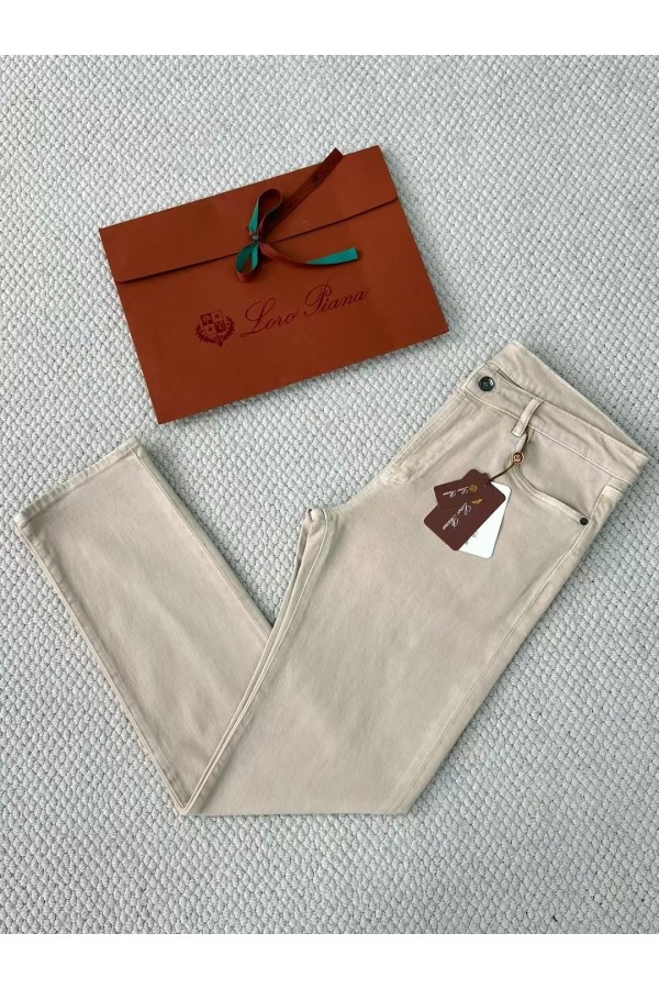 Мужские бежевые джинсы Loro Piana Premium