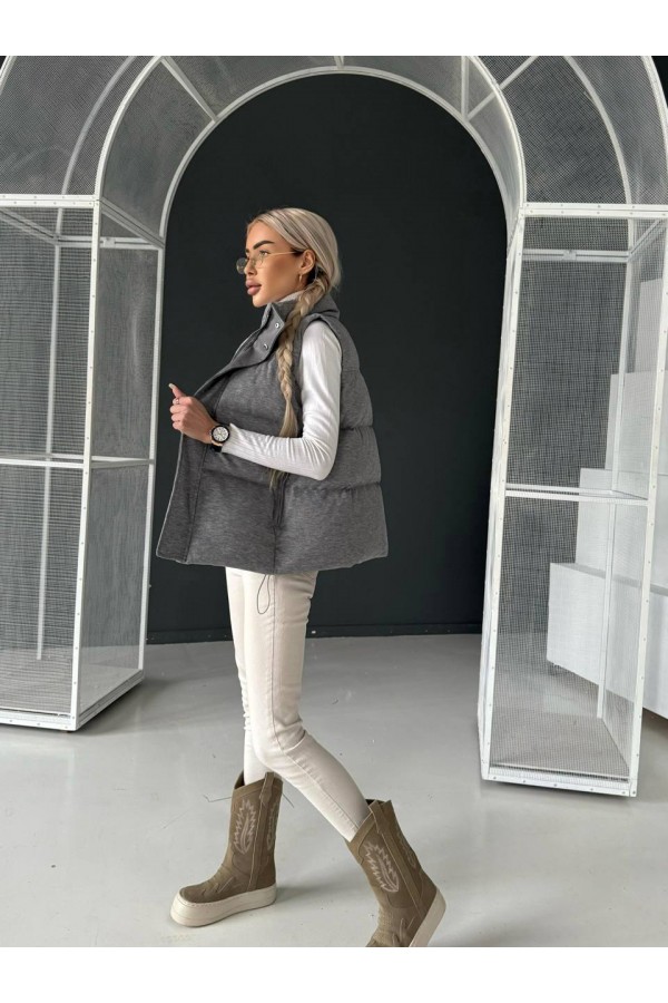 Женская серая жилетка Loro Piana premium