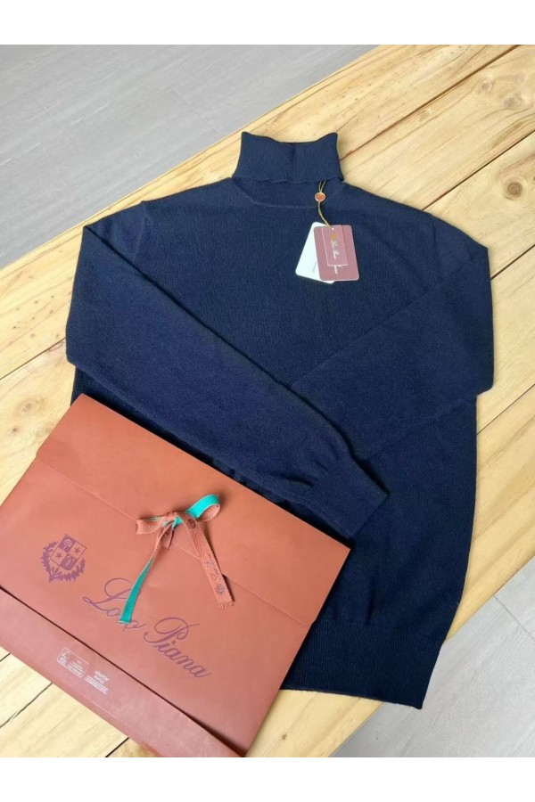 Мужская водолазка Loro Piana Premium - Black Blue