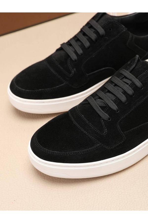 Мужские замшевые кроссовки Loro Piana Newport - Black