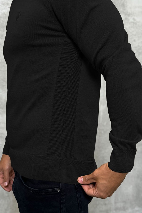 Мужская кофта Loro Piana zip neck - Black