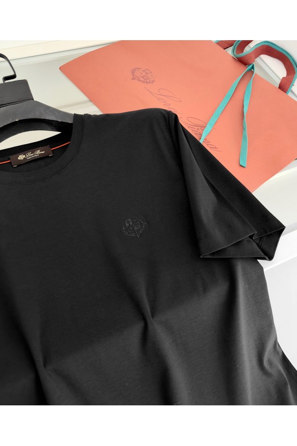 Мужская чёрная футболка Loro Piana